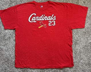 Red and white St Louis Cardinals Scott Rolen VINTAGE T-shirt (Size XL