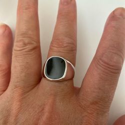 Silver Rings Black Rings Unisex Rings 