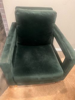 Green velvet chairs