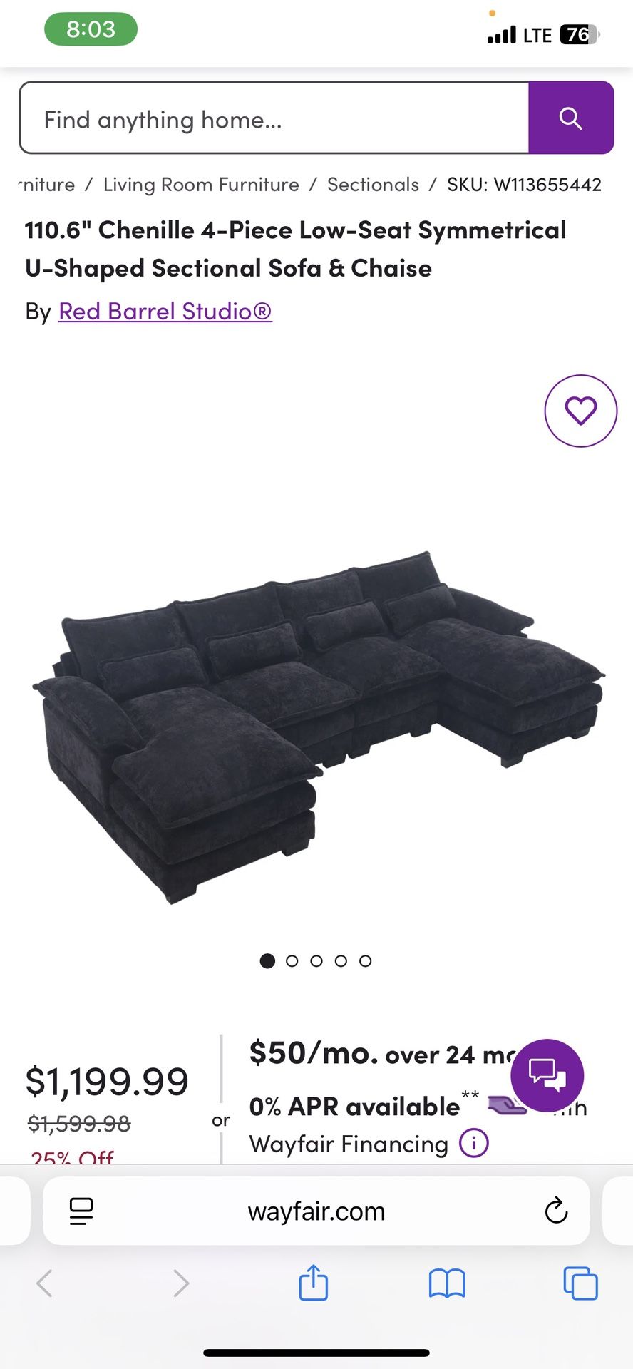 Brand New Living Room Sectional $500