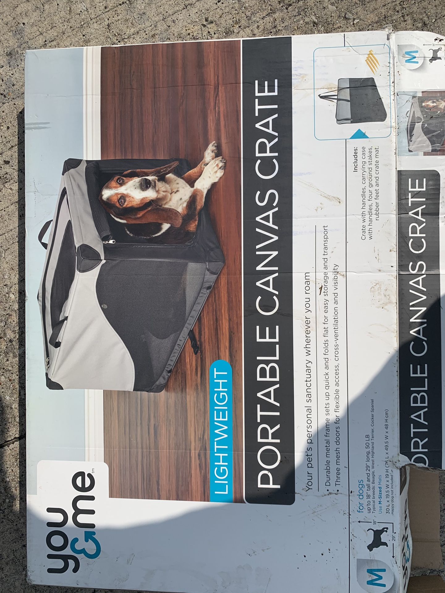 Portable dog crate