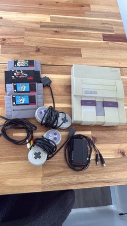 Super Nintendo SNES Console Bundle with Games
