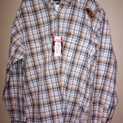 Wrangler Collar Long Sleeve Plaid Shirt XL 