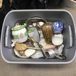 Box Of Antique glassware