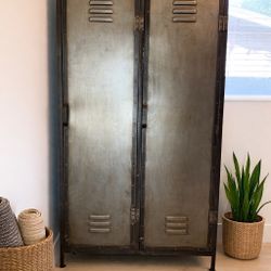 Industrial Metal Locker Cabinet – Living Spaces
