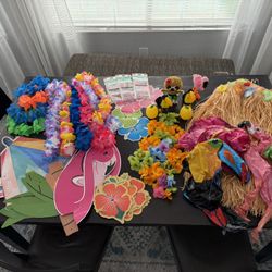 Hawaiian Party Decorations Used For Stitch Birthday Party