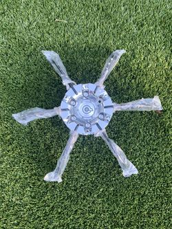 Dropstars Luxury Chrome Rim Center Cap with Black Spines