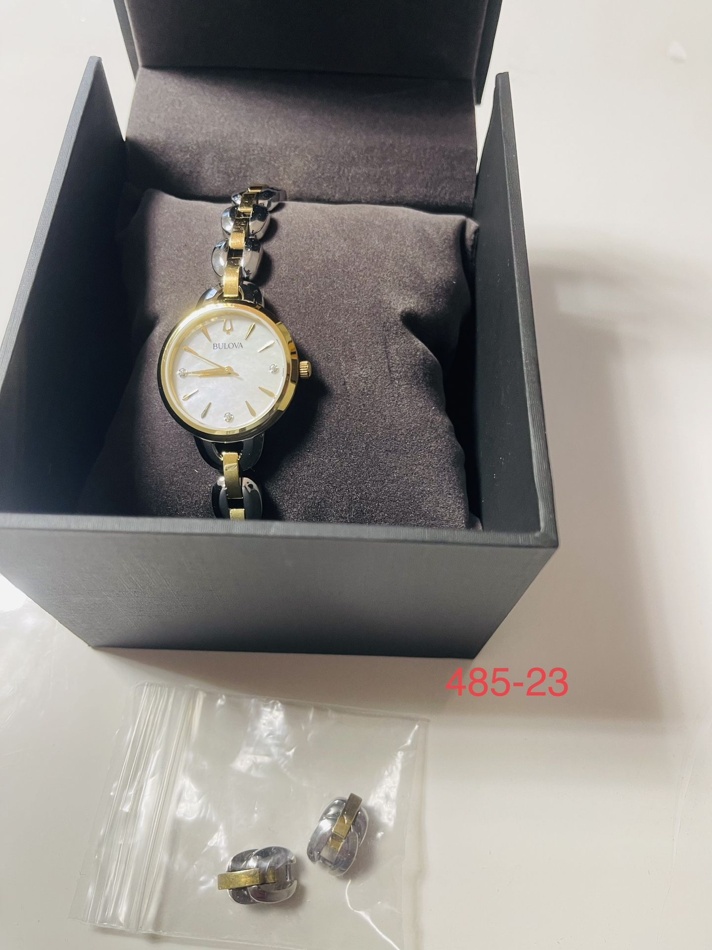 Bulova Classic Diamond Two-Tone Stainless Steel Ladies Quartz Watch Model 98P212