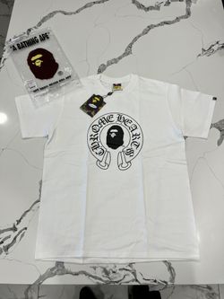 Bape x Chrome Hearts white tee