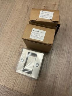 Sliding pocket door pull in satin nickel