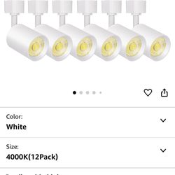 VANoopee 12-pack 10W Dimmable Led Track Lighting Heads