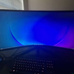 Samsung - 34” Odyssey G5 1000R Curved 1ms 165Hz QHD FreeSync Prem Gaming Monitor - Black 