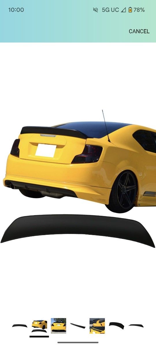 Spoiler/ Wing Unpainted Black