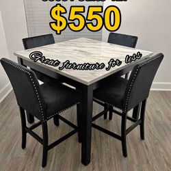 5 pcs dining table set brand new