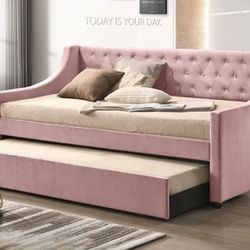 Brand New Pink Twin Size Daybed w Trundle Bed 