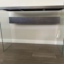 Glass And Wood Sofa Table 