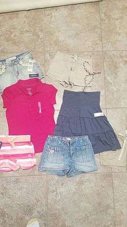 Some new with tags some great used condition girls size 8 shirts shorts clothes trendy outfits lot