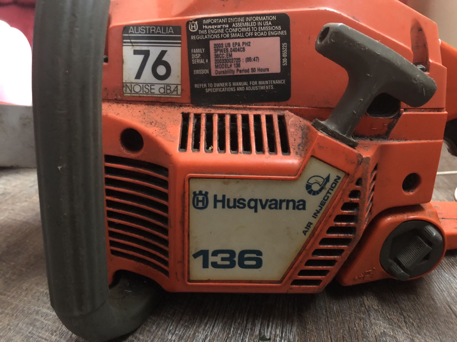 Husqvarna chainsaw