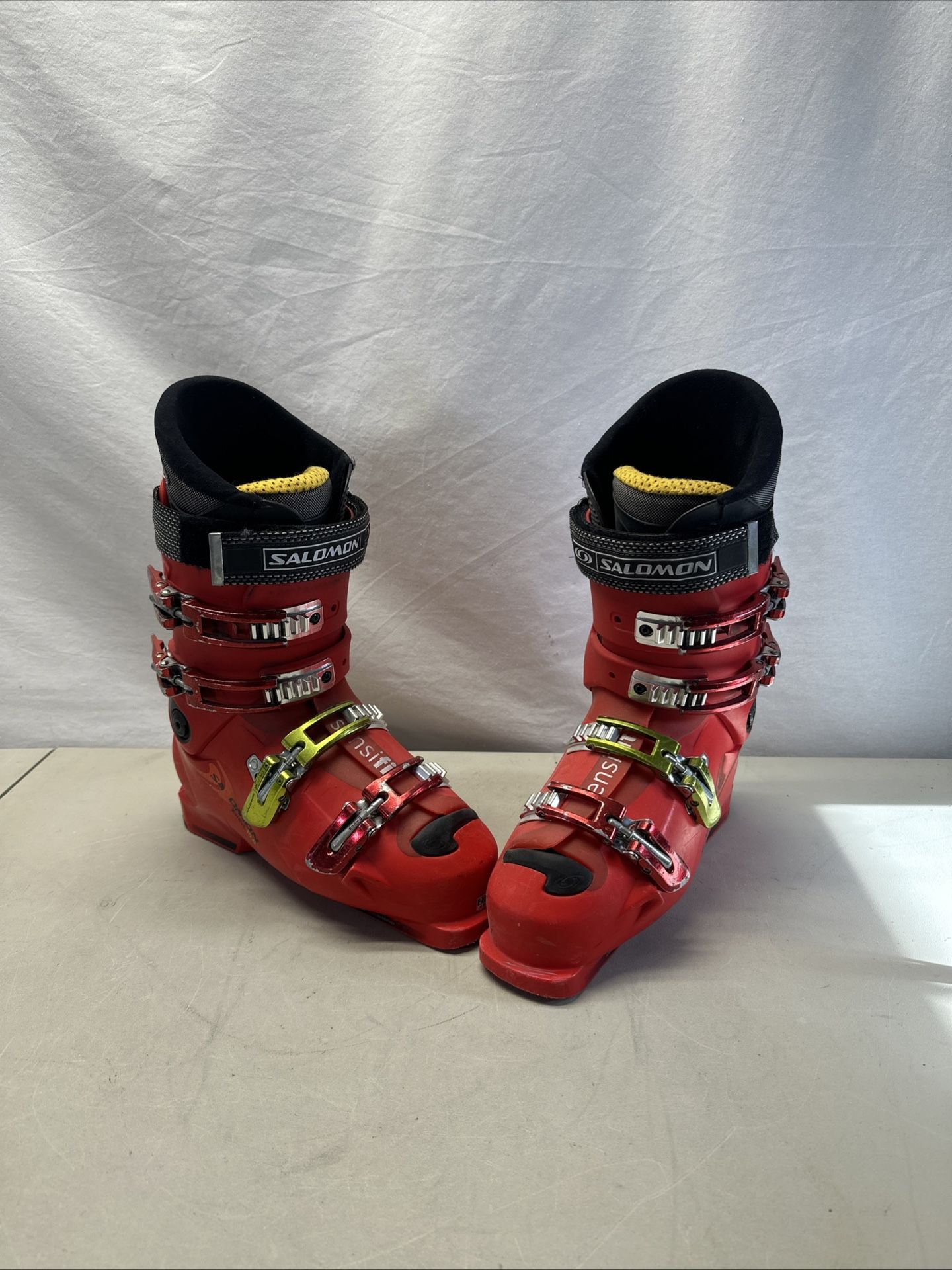 Salomon XWAVE 10.0 Sensifit 315mm Red Flex 110 Ski Boots~ Mondo 22-27.5