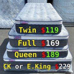 12in Cal King Bamboo Plush Comfort Europillow Top Mattresses