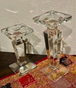 Crystal candlestick set of 2