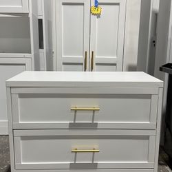 Metal File Under Desk Metal Filing Cabinets, 24.8" H Drawer Chests of Drawers for Office, Garage ,2 Drawers 31.5inch Wide(White)💰95$  🔥🔥🔥Second Lo