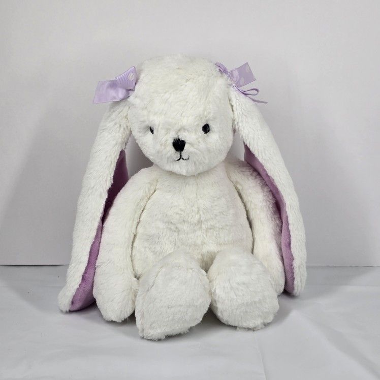 Lambs & Ivy Bedtime Originals White Floppy Bunny Rabbit Plush 12" Stuffed Animal