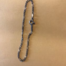 92.5 Silver Chain Bracelet 7"