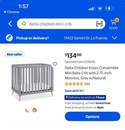 Mini Crib With Extra Mattress