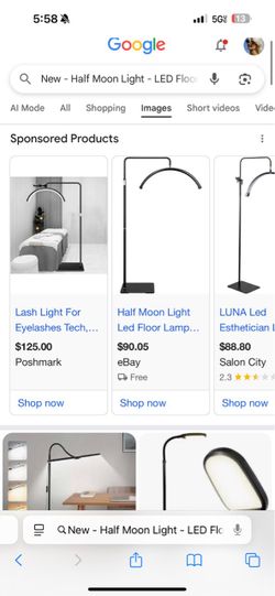 Half Moon Light For Eyelash Extensions, Dimmable Led Lash Light Floor Lamp, 360° Rotatable Head Eyelash Lamp With Remote Control, Height Adjustable St