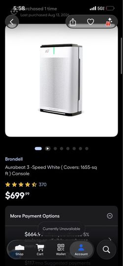 Brondell Aurabeat 3 Air Purifier White