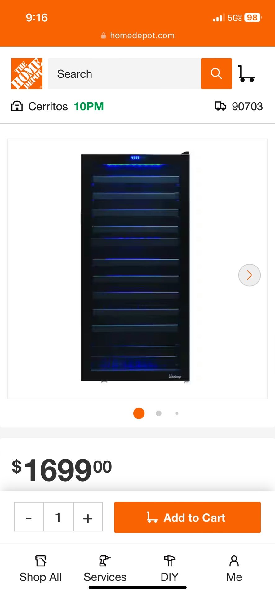 Vinotemp 110+ Bottles