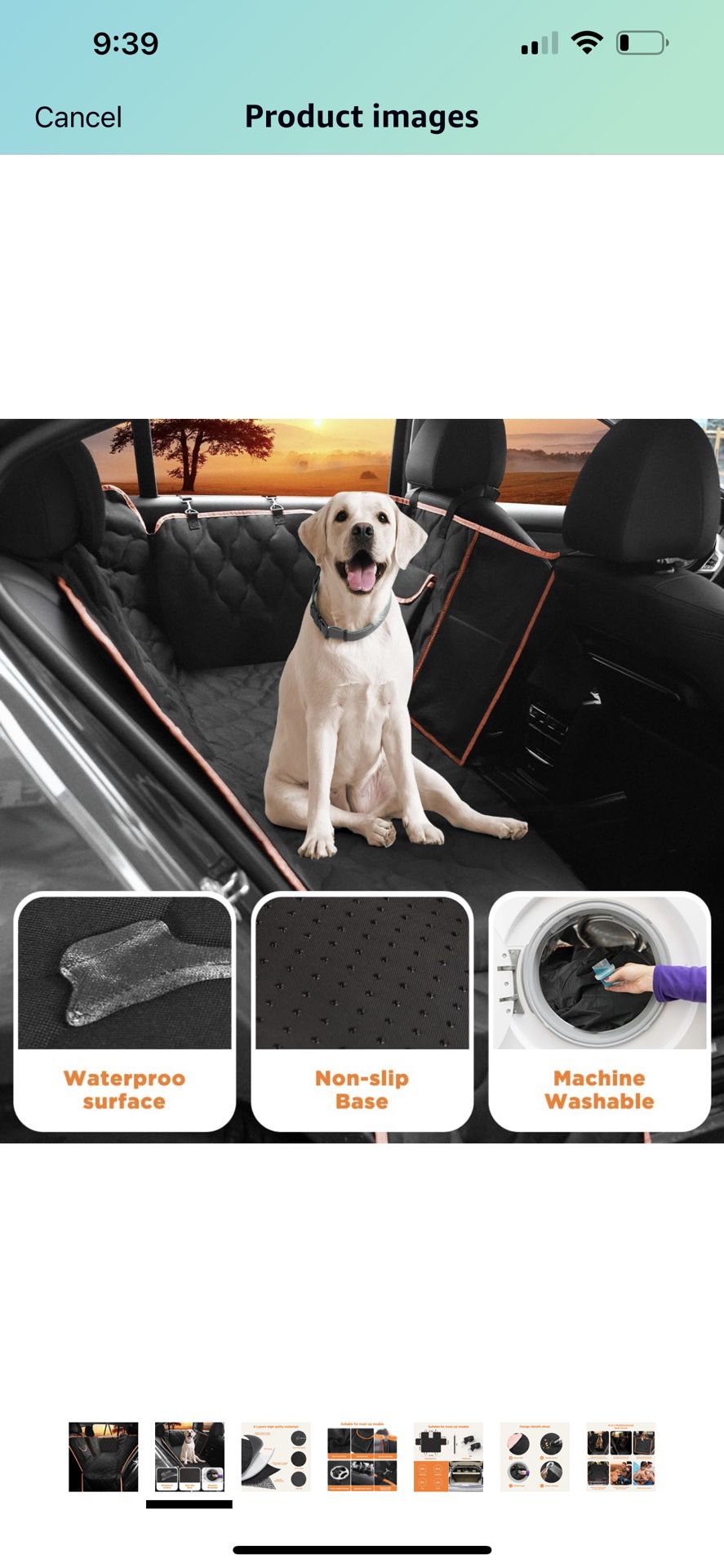 Waterproof Dog Car Seat Cover For Back Seat,Collapsible Scratchproof Dog Car Seat Cover,Nonslip Dog Seat Cover With Mesh Window,Storage Pocket,Side Fl