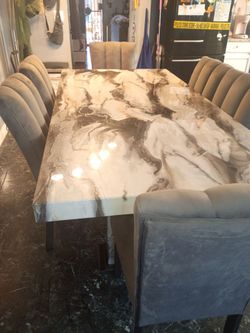 Marble design dinning table