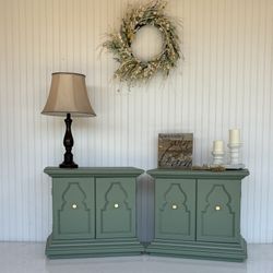 Sage Green Nightstands - Night Stand Set - Bedroom Set - Dresser Set - Side Tables