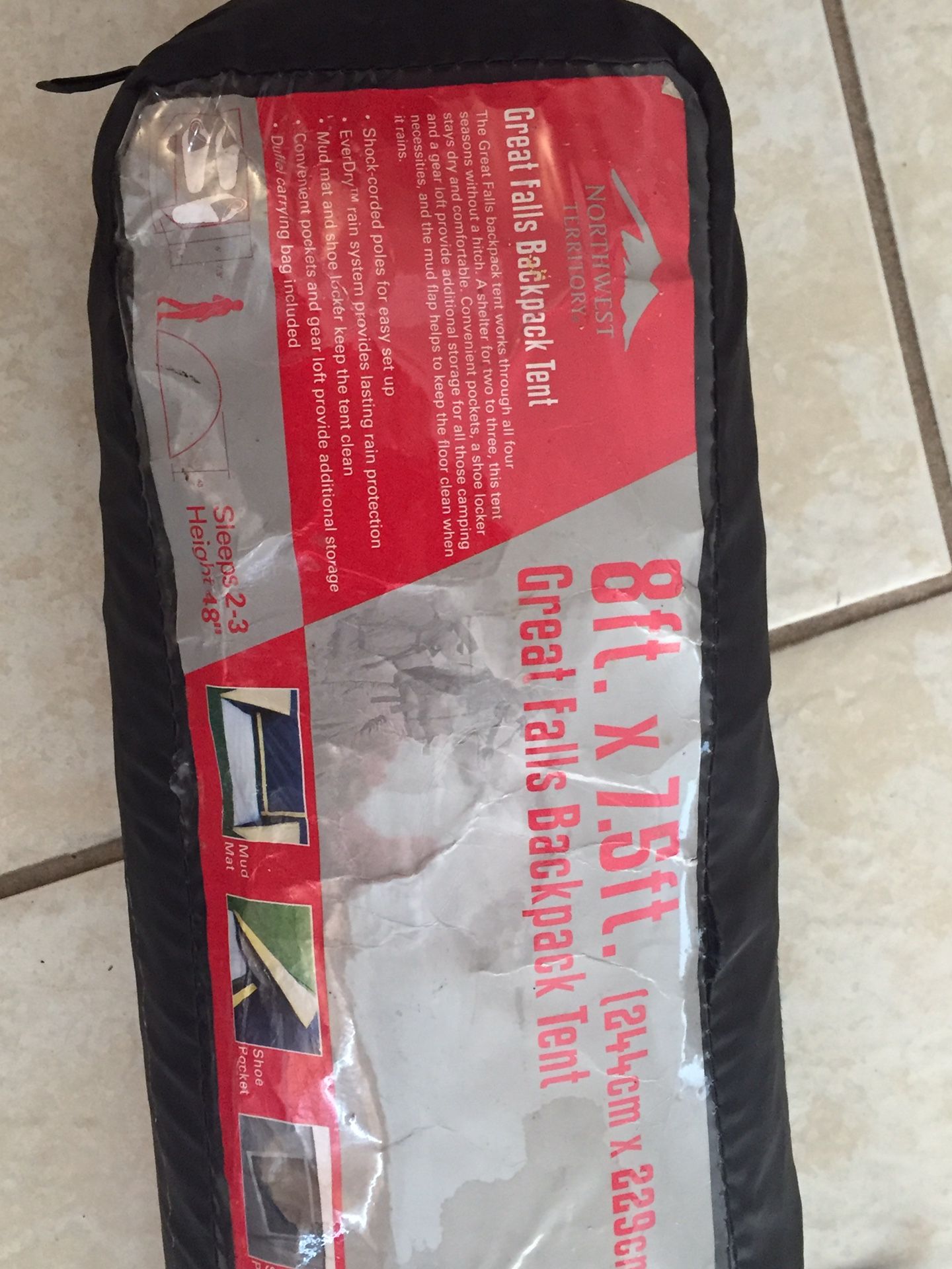 Northwest Territory Sierra Dome Backpack Tent ft x ft /Dmg Pkg