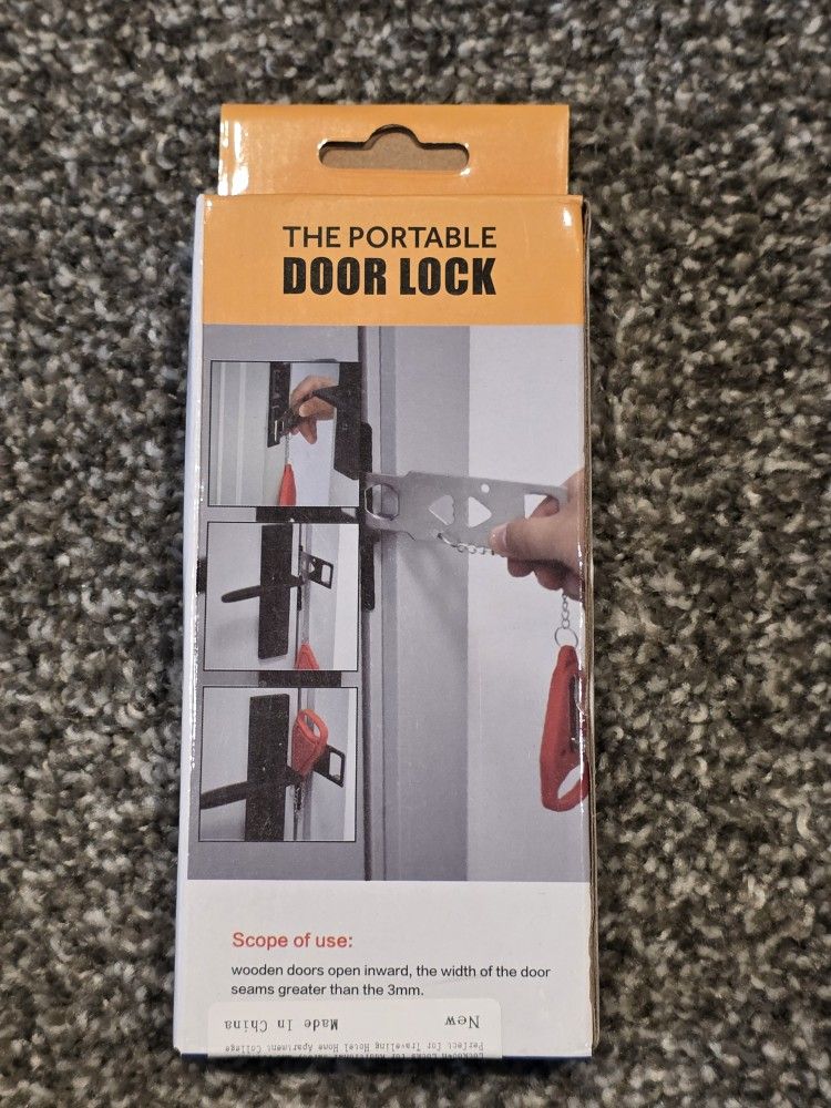 New Portable Door Lock - Travel Security