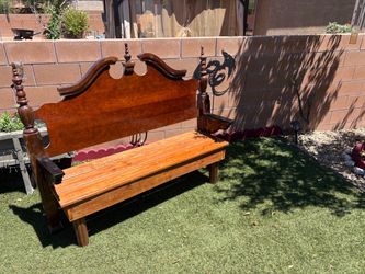Repurposed Headboard Wood Bench