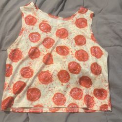 Pizza Cropped Tank Top