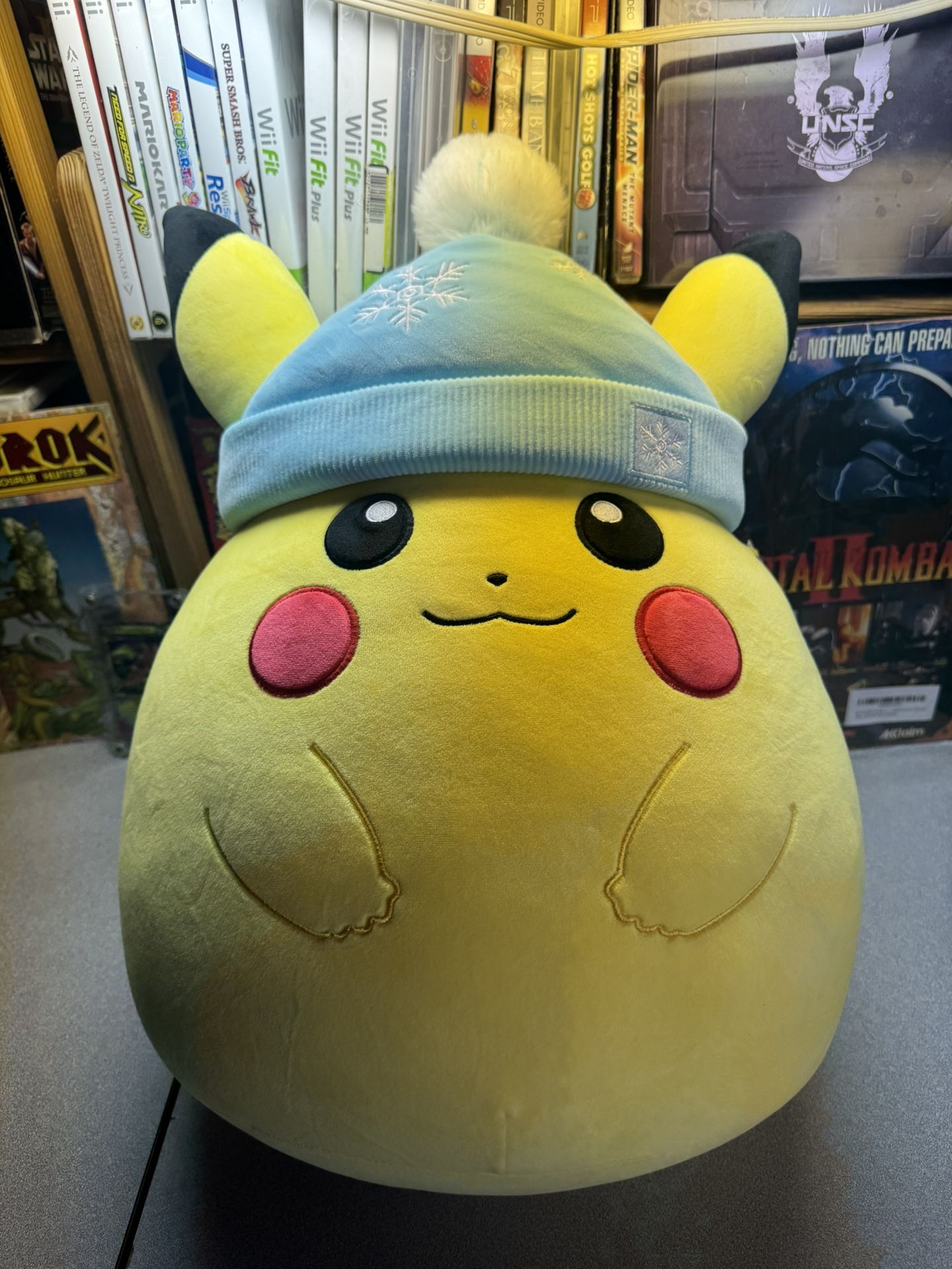 Pikachu 20" Squishmallow 2024 Christmas / Holiday Plush Winter Hat New w Tag
