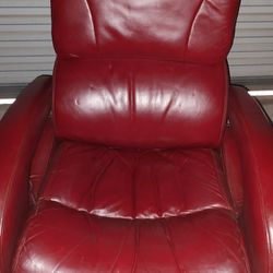 Vintage Red Leather Recliner From Lane Furniture