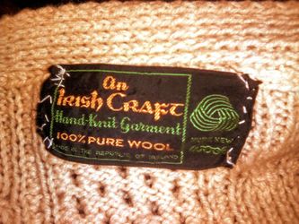 Hand knit Irish wool sweater