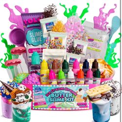 Ice Cream Slime Kit for Girls - Butter Slime Making Kit - DIY Slime Kit with 40+ Pieces for Ages 8-12