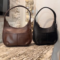 vintage Coach Ergo 9033 Brown Leather Bag Made In The USA 90s Rare Collector Bag