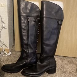 Vince Camuto 'Bilco' Studded Leather Knee-High Boots, 9B