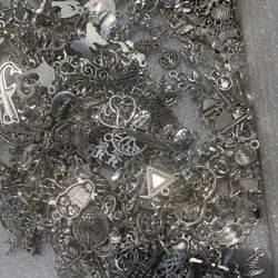 Bag Of Silver Charms Over 50 