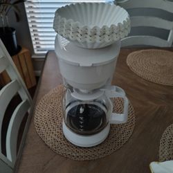 White Coffee Maker With Filters