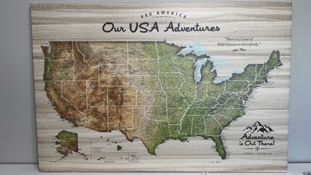 Our USA Adventures Push Pin Travel Map