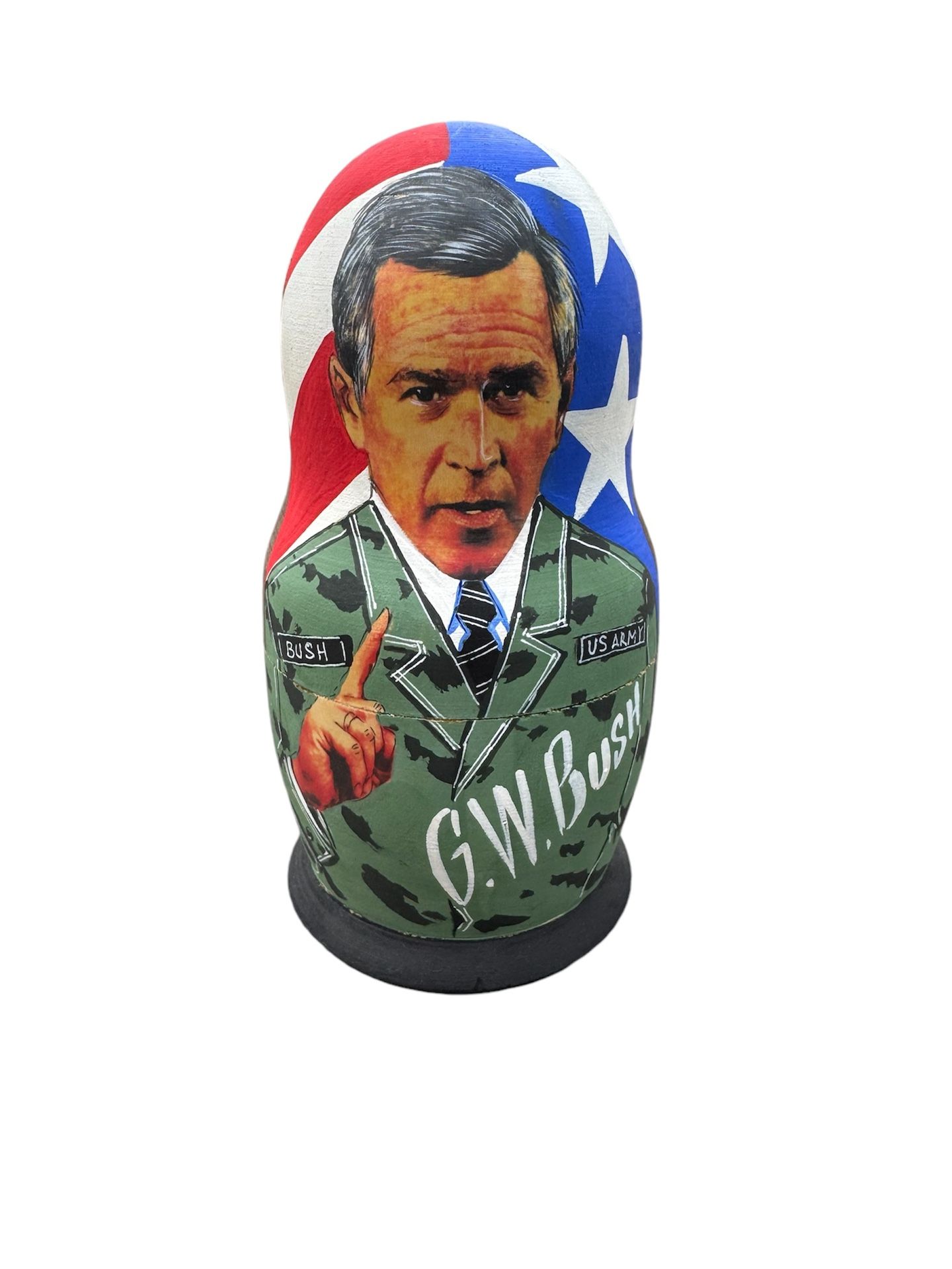 Fenton Hand Painted Wooden Nesting Doll