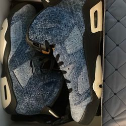 Nike Air Jordan 6 Retro Mens Shoes Denim 